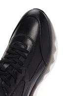 Men's Black Lace-up Leather Sneaker | Derimod