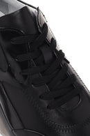 Men's Black Lace-up Leather Sneaker | Derimod