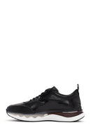 Men's Black Lace-up Leather Sneaker | Derimod