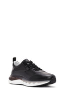 Men's Black Lace-up Leather Sneaker | Derimod