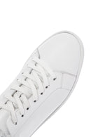 Men's White Lace-Up Leather Sneaker | Derimod