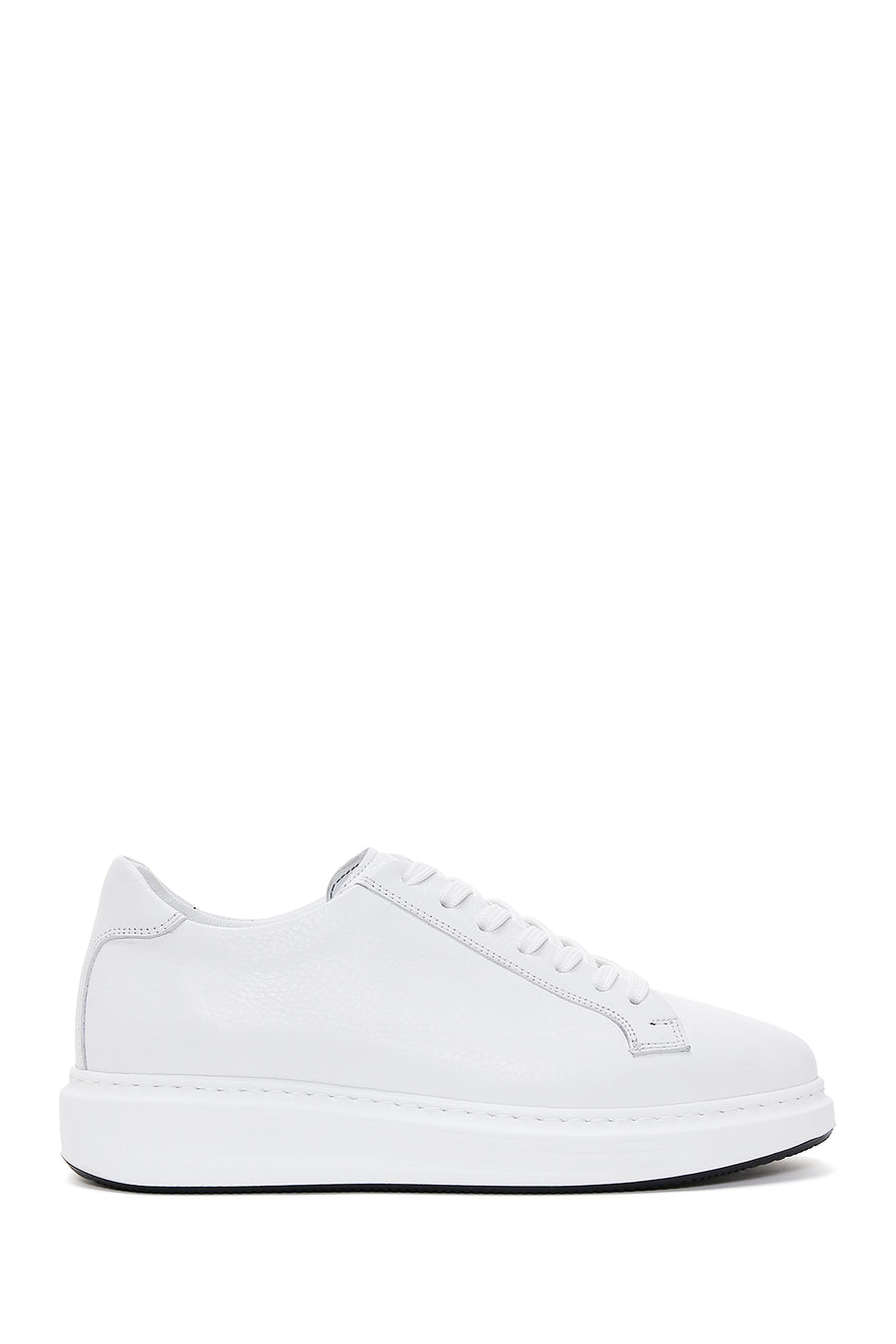 Men's White Lace-up Leather Sneaker 24SFD640818 | Derimod