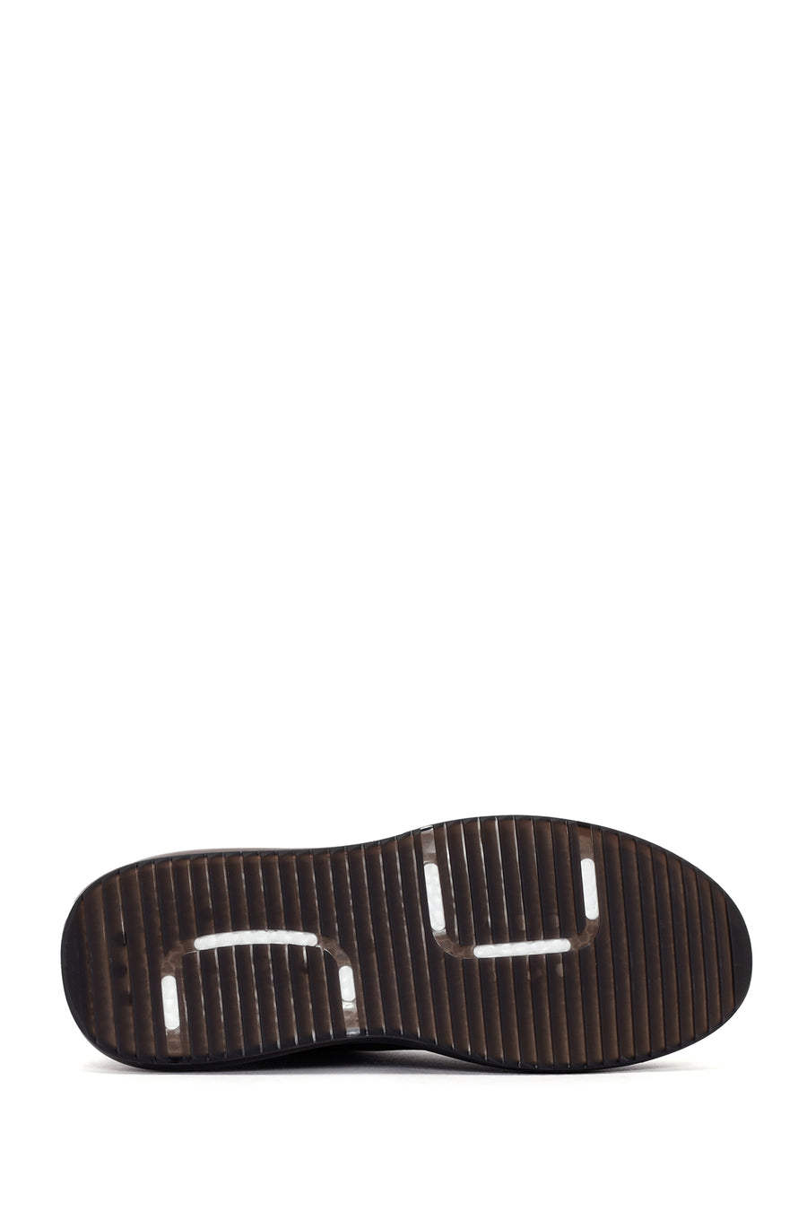 Erkek Lacivert Bağcıklı Deri Sneaker