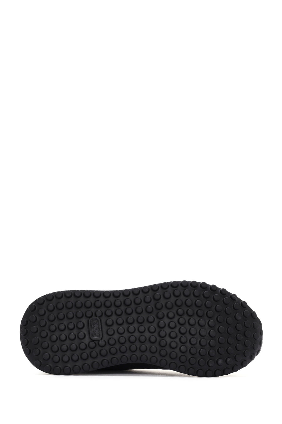 Erkek Siyah Bağcıklı Kalın Tabanlı Deri Sneaker