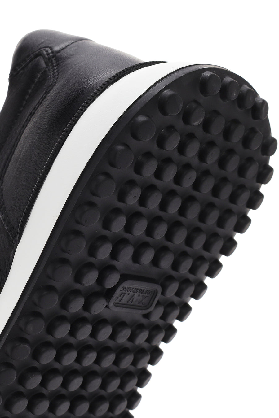 Erkek Siyah Bağcıklı Kalın Tabanlı Deri Sneaker
