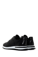 Men's Black Thick Soled Leather Sneaker | Derimod