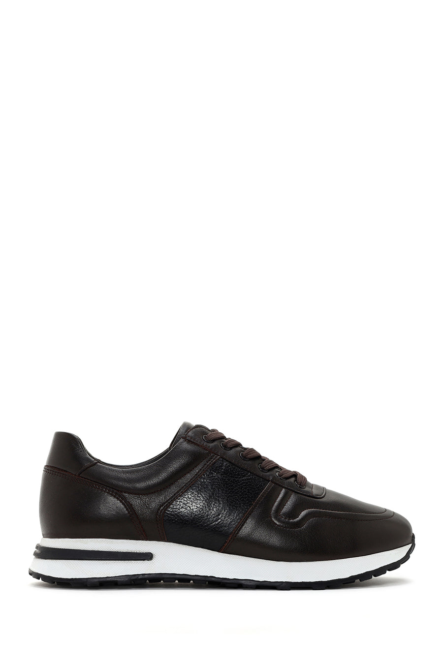Men's Brown Thick Soled Leather Sneaker 24SFD641818 | Derimod