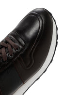 Men's Brown Thick Soled Leather Sneaker | Derimod