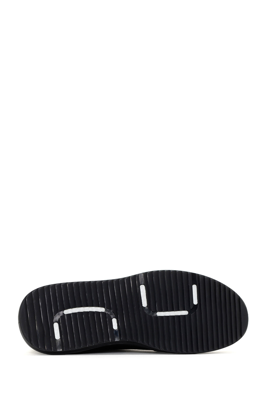 Erkek Siyah Bağcıklı Deri Sneaker