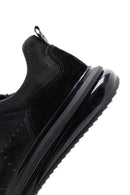 Erkek Siyah Bağcıklı Deri Sneaker | Derimod