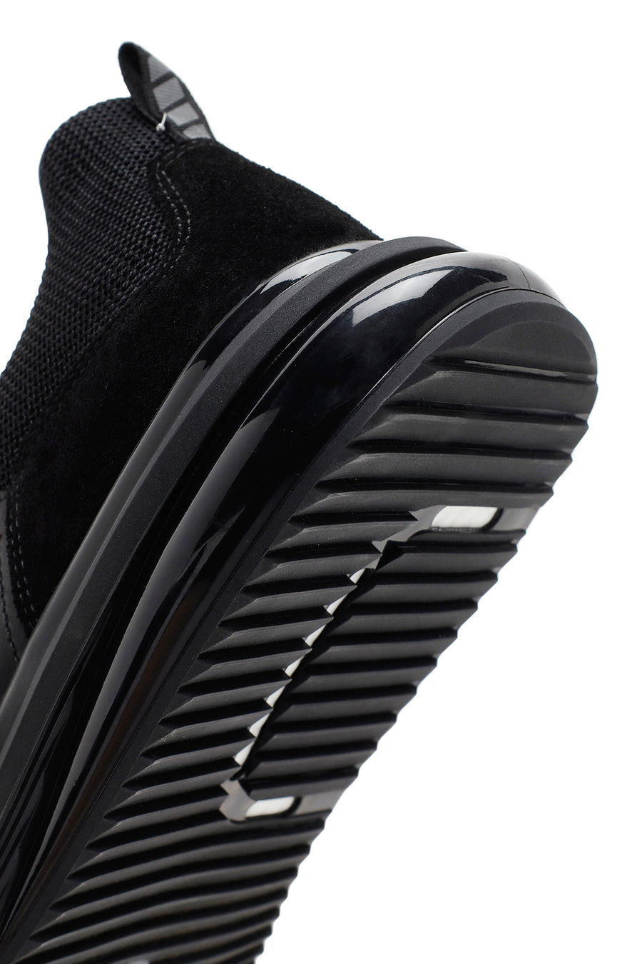 Erkek Siyah Bağcıklı Deri Sneaker