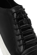 Men's Black Lace-up Leather Sneaker | Derimod