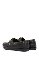 Men's Green Leather Comfort Loafer | Derimod