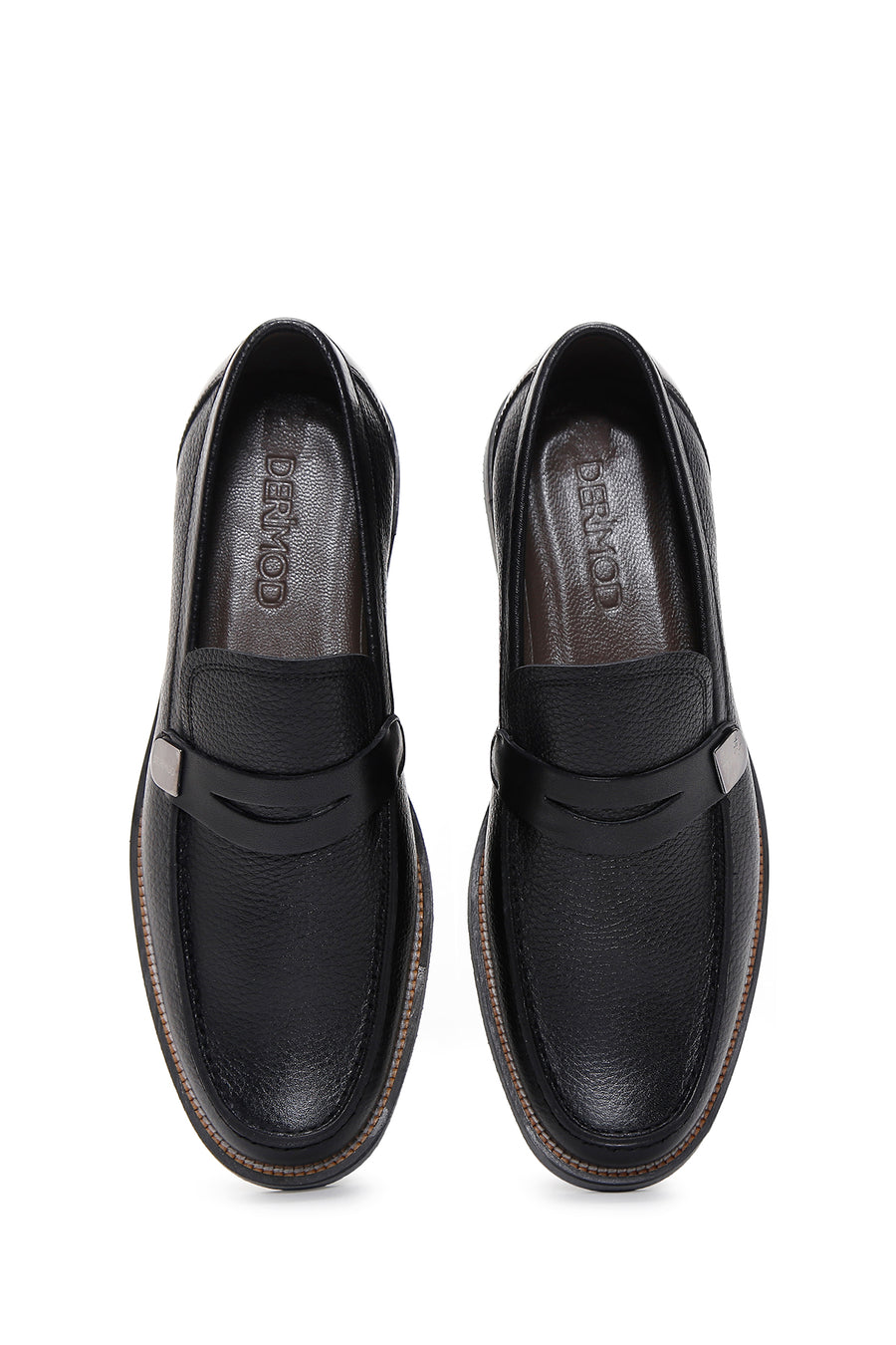 Erkek Siyah Deri Casual Loafer