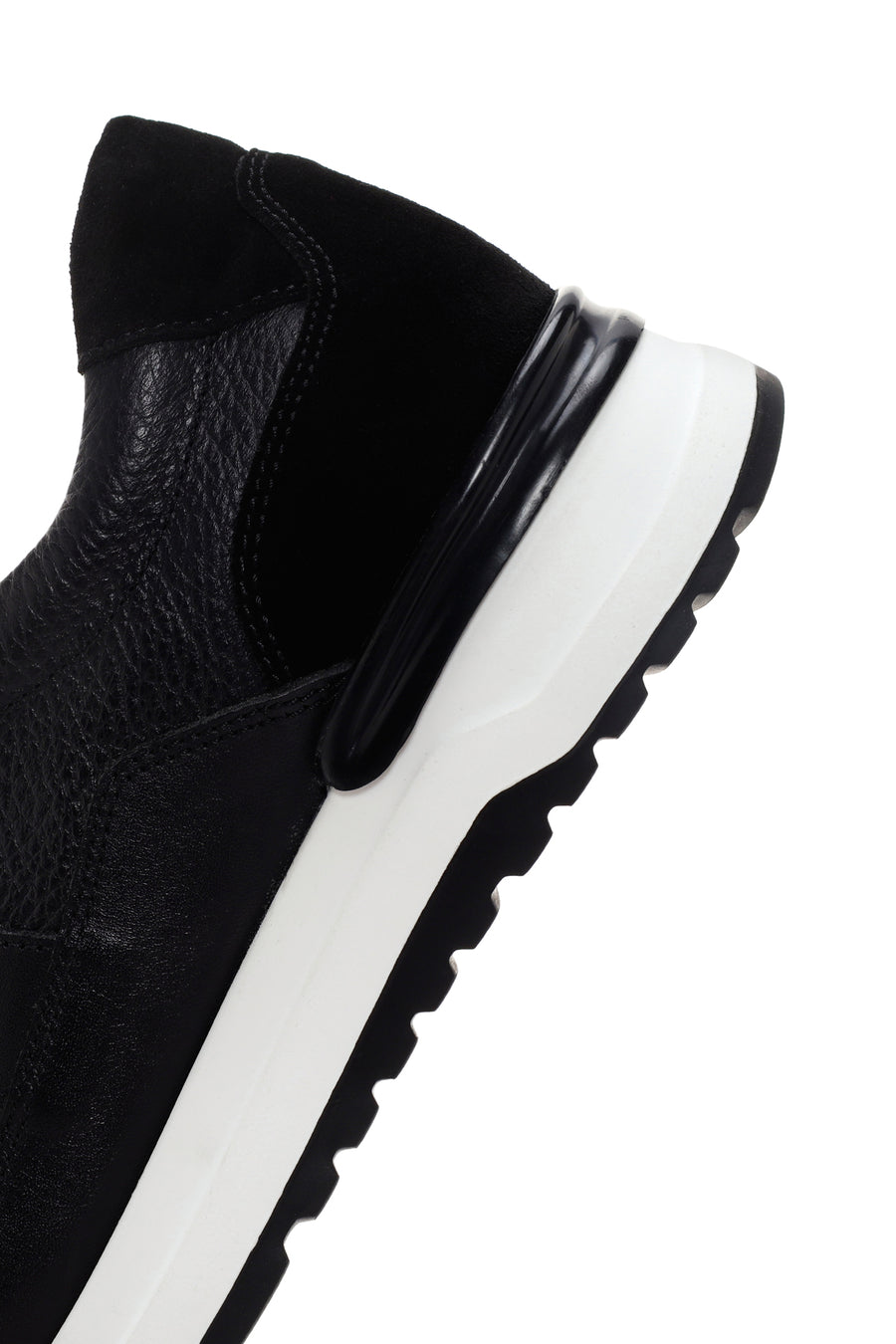 Men's Black Lace-Up Leather Casual Sneaker
