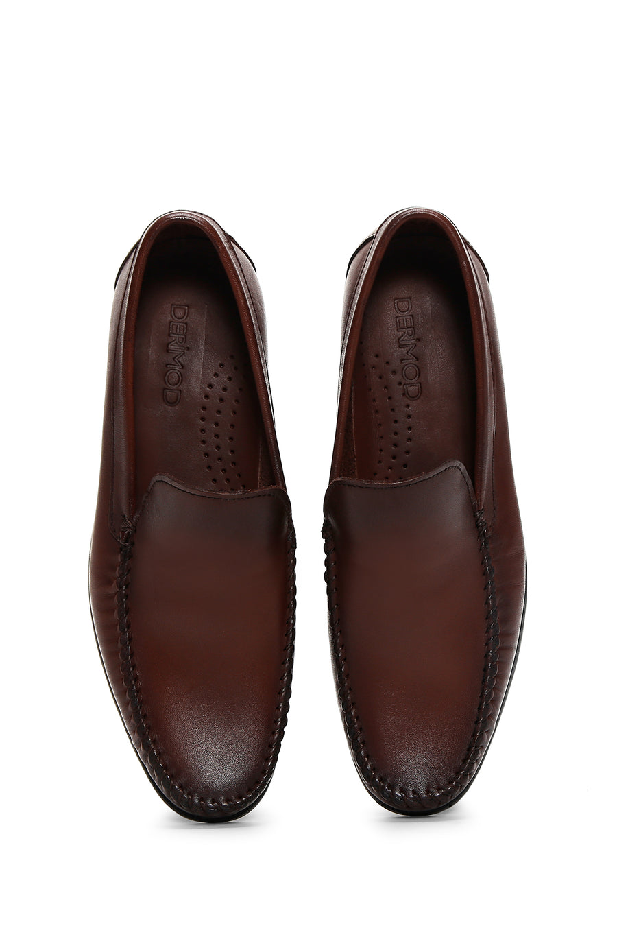 Erkek Kahverengi Deri Casual Loafer