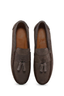 Erkek Vizon Püsküllü Süet Deri Casual Loafer | Derimod