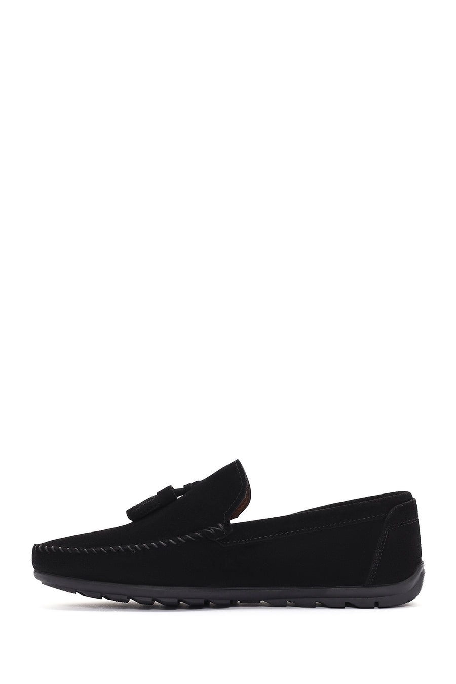 Erkek Siyah Püsküllü Süet Deri Loafer