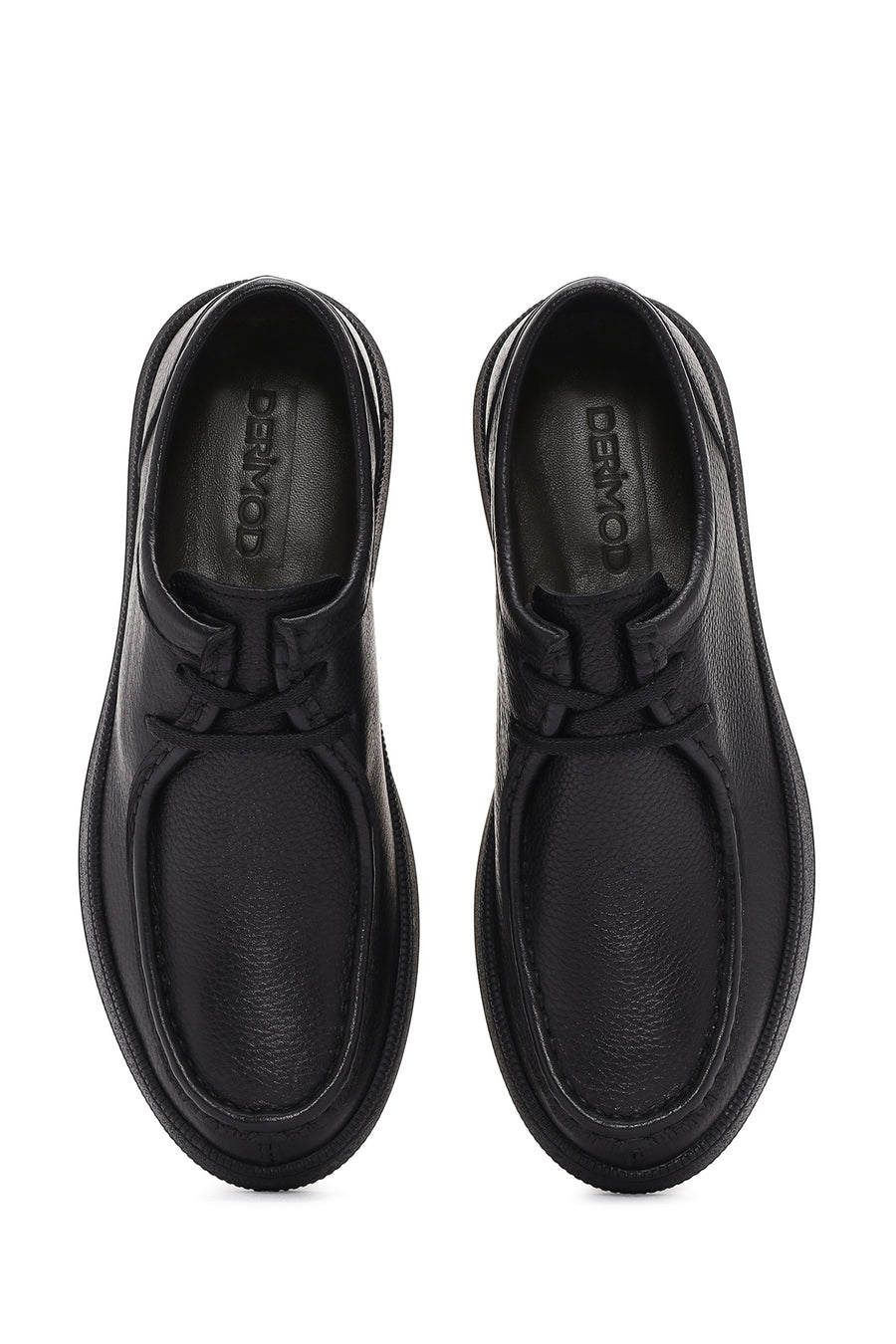 Men's Black Lace-up Leather Casual Shoes