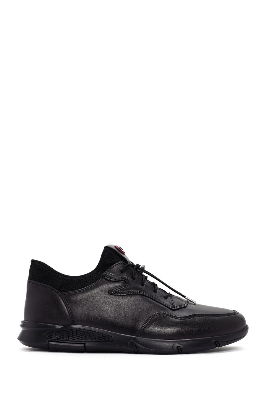 Erkek Siyah Bağcıklı Deri Sneaker 24SFD670118 | Derimod