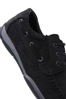 Men's Black Lace-Up Nubuck Leather Casual Shoes | Derimod