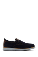 Men's Navy Blue Nubuck Leather Casual Loafer | Derimod