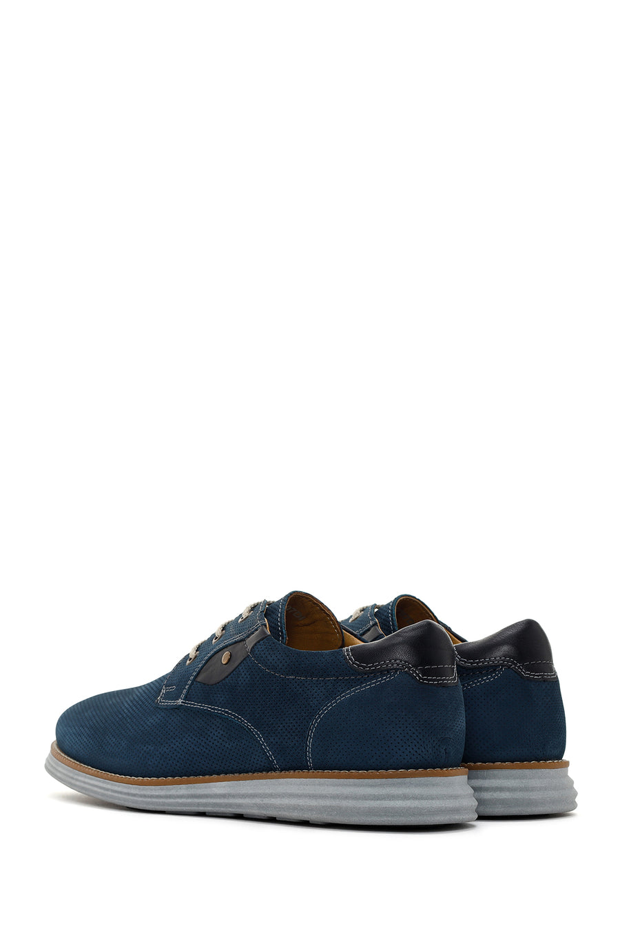 Men's Blue Leather Casual Shoes