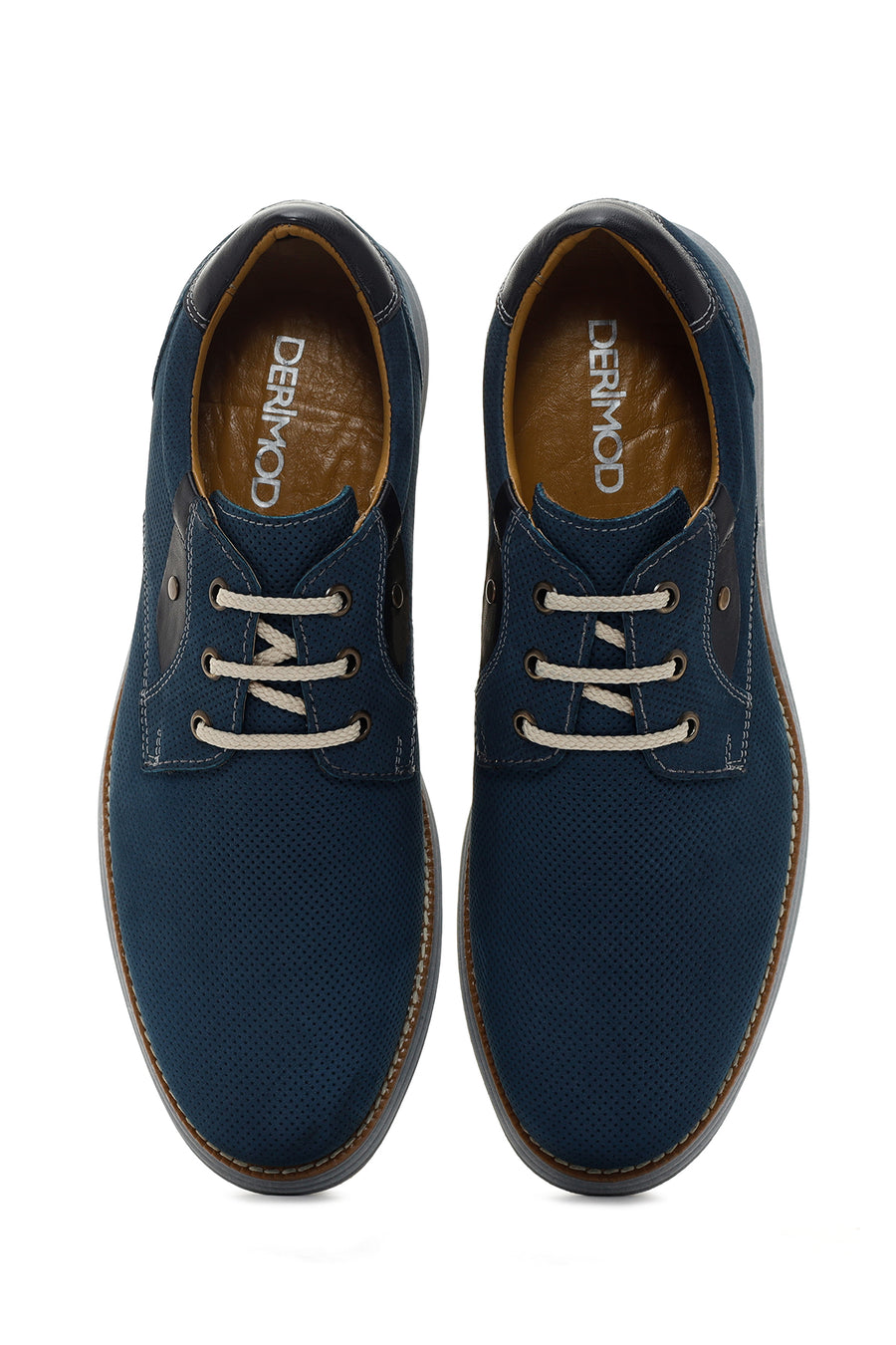 Men's Blue Leather Casual Shoes