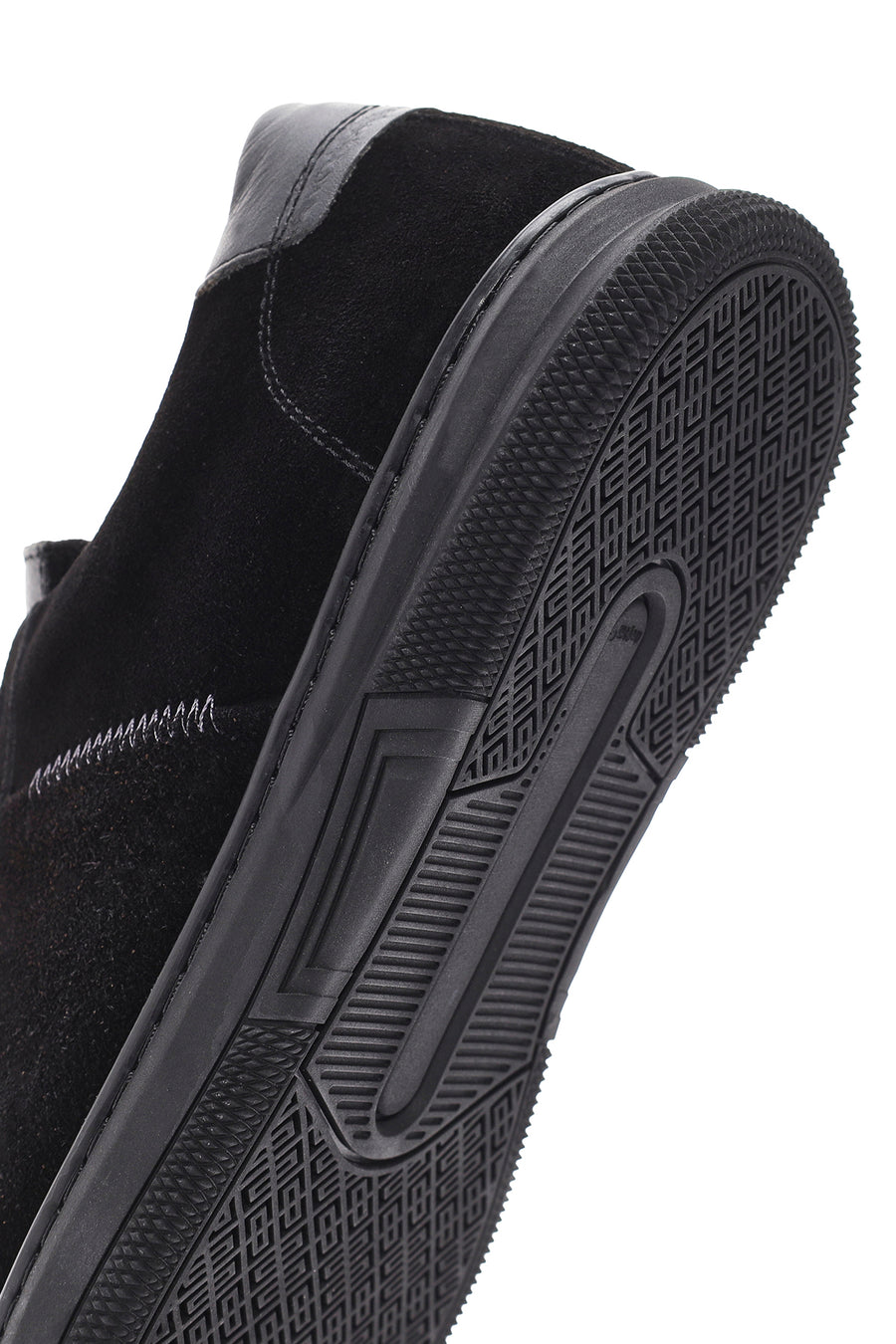 Erkek Siyah Bağcıklı Süet Deri Sneaker
