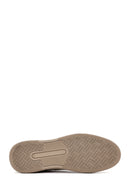Erkek Vizon Bağcıklı Süet Deri Sneaker | Derimod