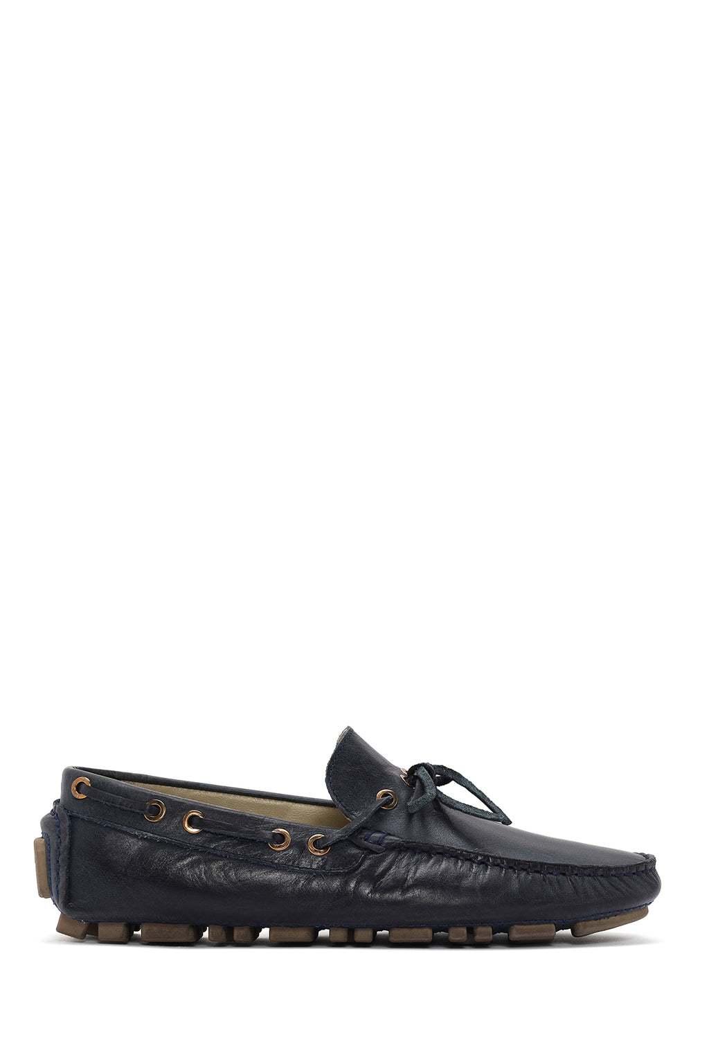 Erkek Lacivert Deri Comfort Loafer