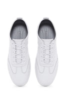 Erkek Beyaz Bağcıklı Deri Sneaker | Derimod