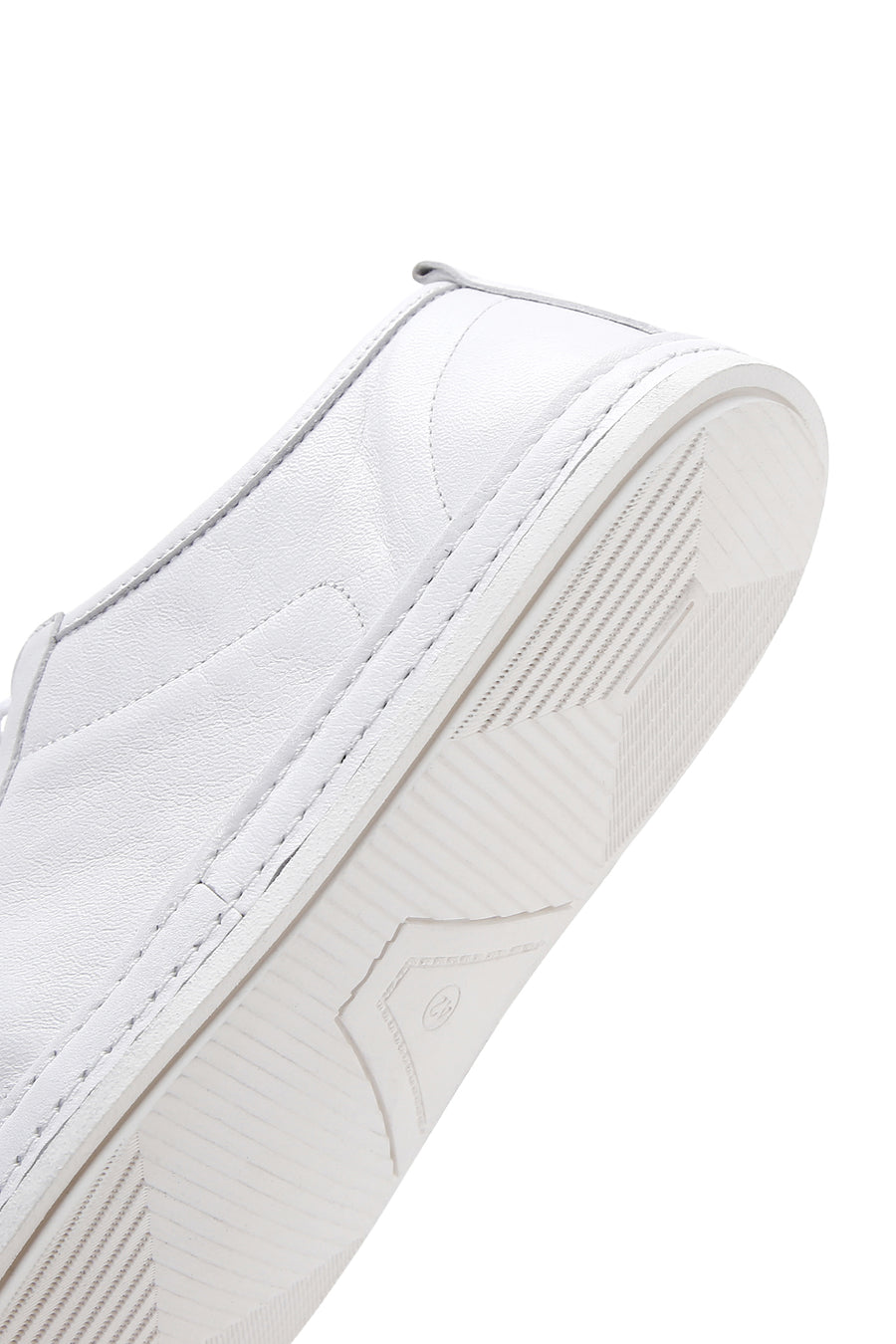 Erkek Beyaz Bağcıklı Deri Sneaker