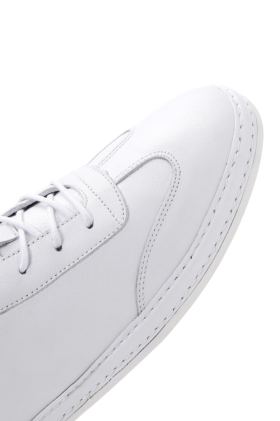 Erkek Beyaz Bağcıklı Deri Sneaker