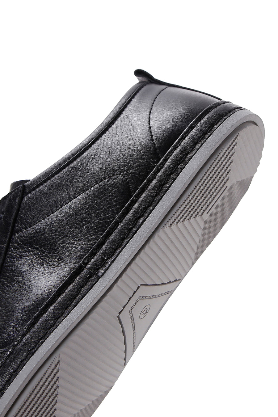 Erkek Siyah Bağcıklı Deri Sneaker