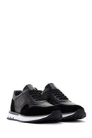 Men's Black Thick Sole Lace-up Leather Casual Sneaker | Derimod