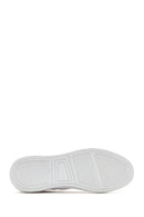 Men's White Lace-up Leather Sneaker | Derimod