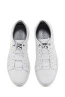 Men's White Lace-up Leather Sneaker | Derimod