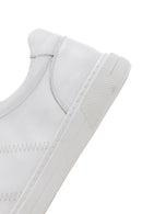 Men's White Lace-up Leather Sneaker | Derimod