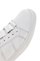 Men's White Lace-up Leather Sneaker | Derimod