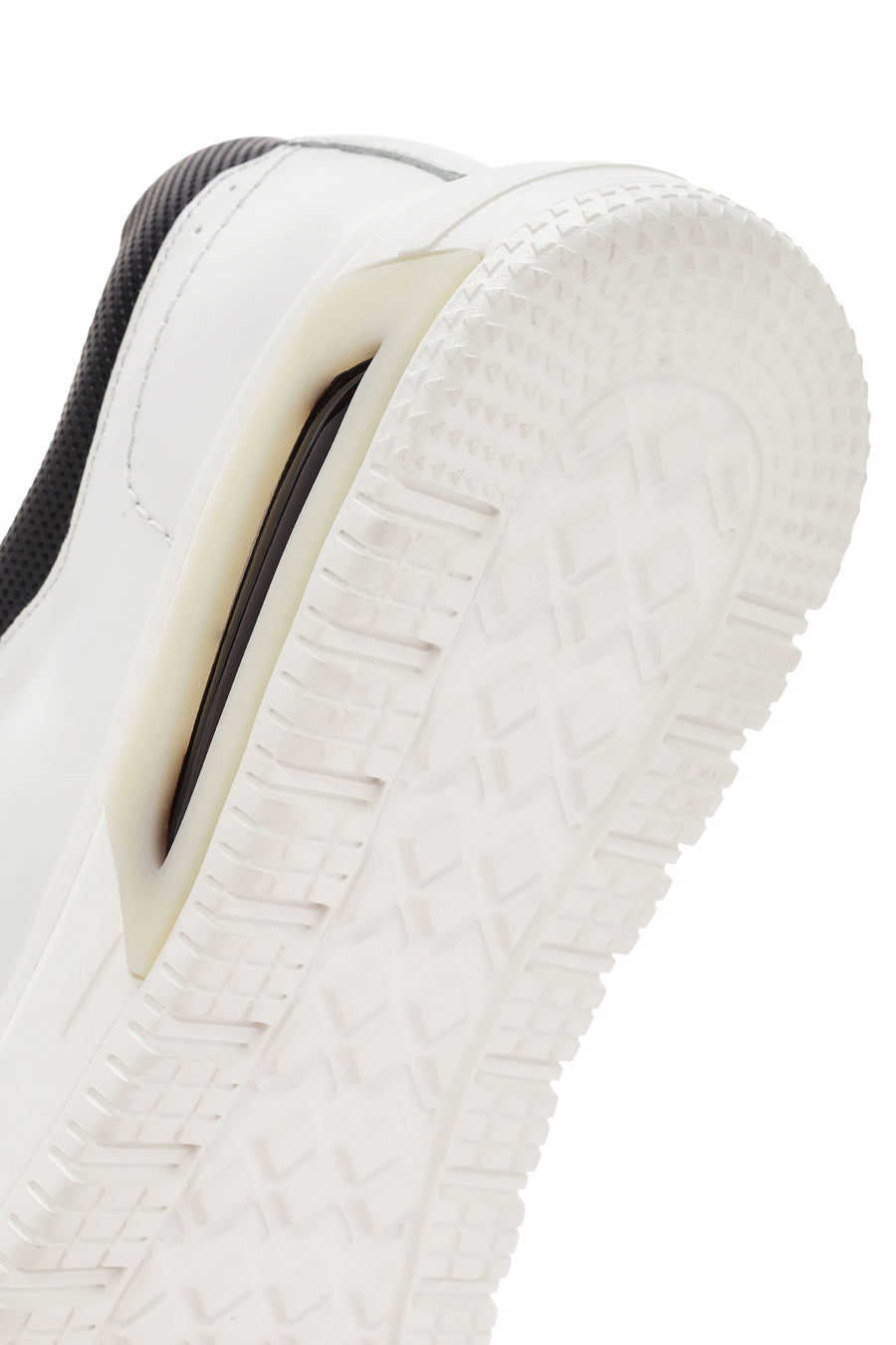 Erkek Beyaz Kalın Tabanlı Bağcıklı Deri Sneaker