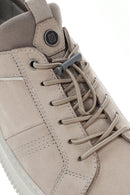 Erkek Bej Bağcıklı Nubuk Deri Sneaker | Derimod