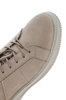Erkek Bej Bağcıklı Nubuk Deri Sneaker | Derimod