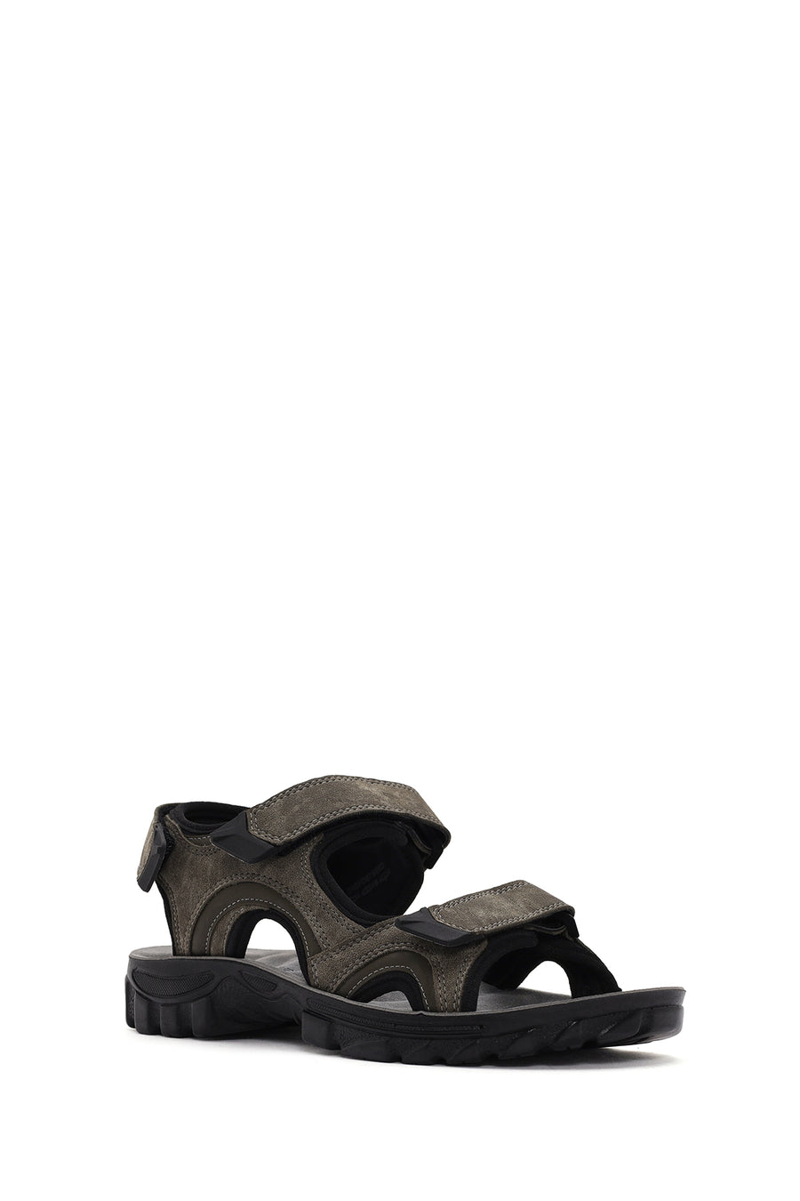 Men's Green Strap Nubuck Leather Casual Sandals