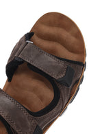
Men's Brown Strapped Nubuck Leather Casual Sandal
 | Derimod