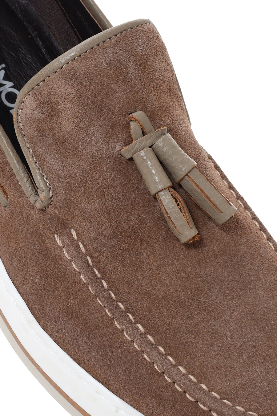 Erkek Vizon Süet Deri Casual Loafer