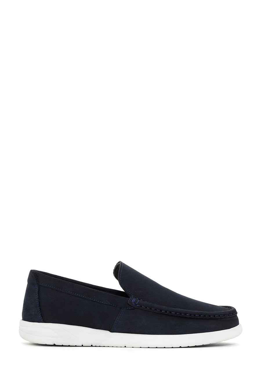 Erkek Lacivert Nubuk Deri Loafer 24SFD6810V3 | Derimod