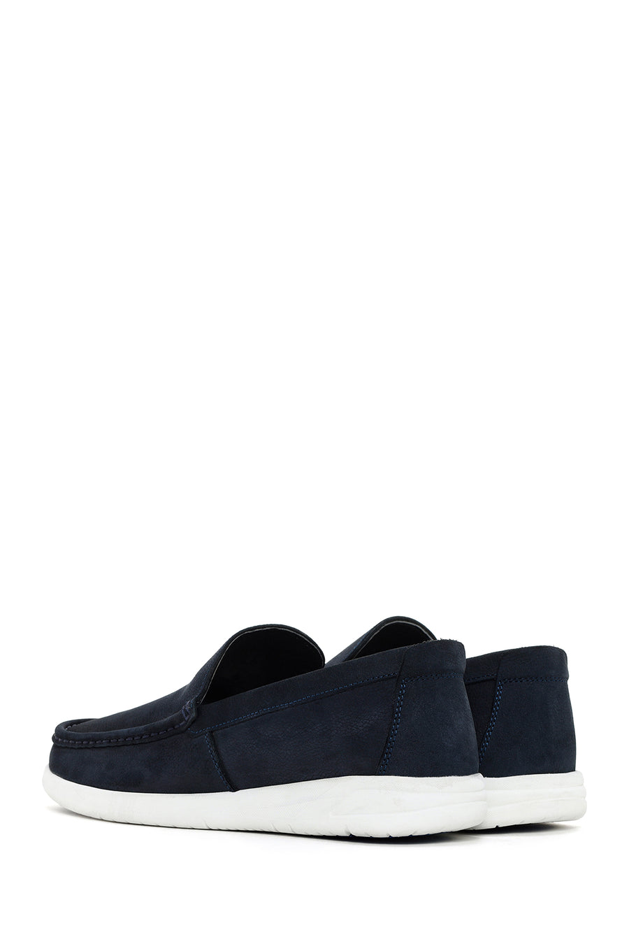 Erkek Lacivert Nubuk Deri Loafer