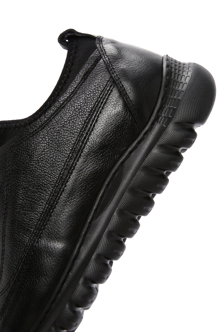 Erkek Siyah Bağcıklı Deri Casual Sneaker