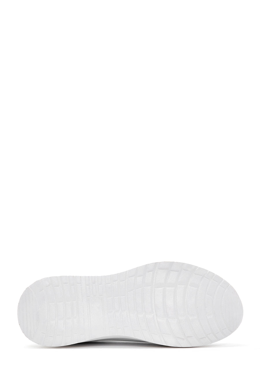 Erkek Beyaz Bağcıklı Deri Sneaker